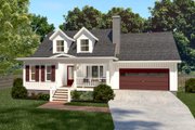 Country Style House Plan - 3 Beds 2.5 Baths 1289 Sq/Ft Plan #79-157 Exterior 