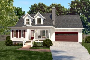 Country Exterior - Front Elevation Plan #79-157