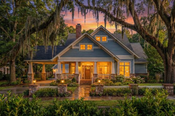 Exterior - Front Elevation 4 for Craftsman House Plan #120-160 - 3 bed, 2 bath