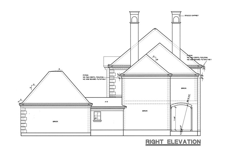 Architectural House Design - Exterior - Other Elevation 1 for European House Plan #20-1118 - 4 bed, 3.5 bath