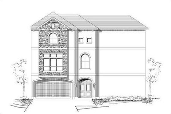 Exterior - Front Elevation for Traditional House Plan #411-684 - 3 bed, 3.5 bath