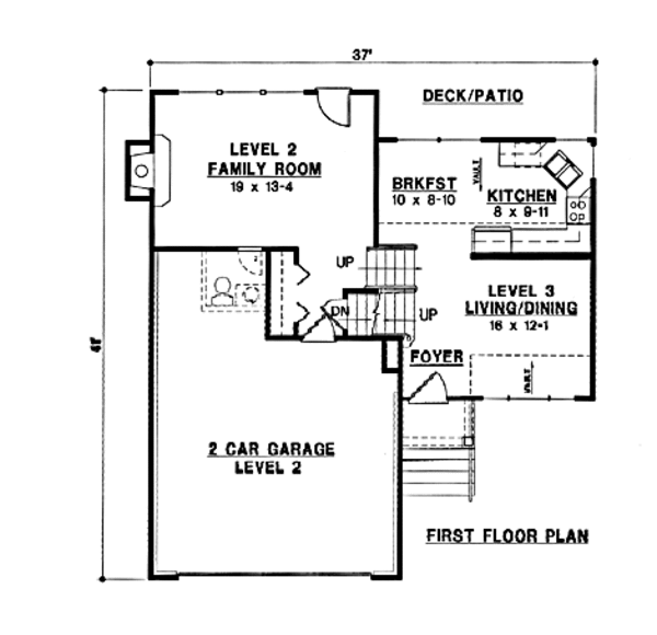 Traditional Floor Plan - Main Floor Plan #67-144