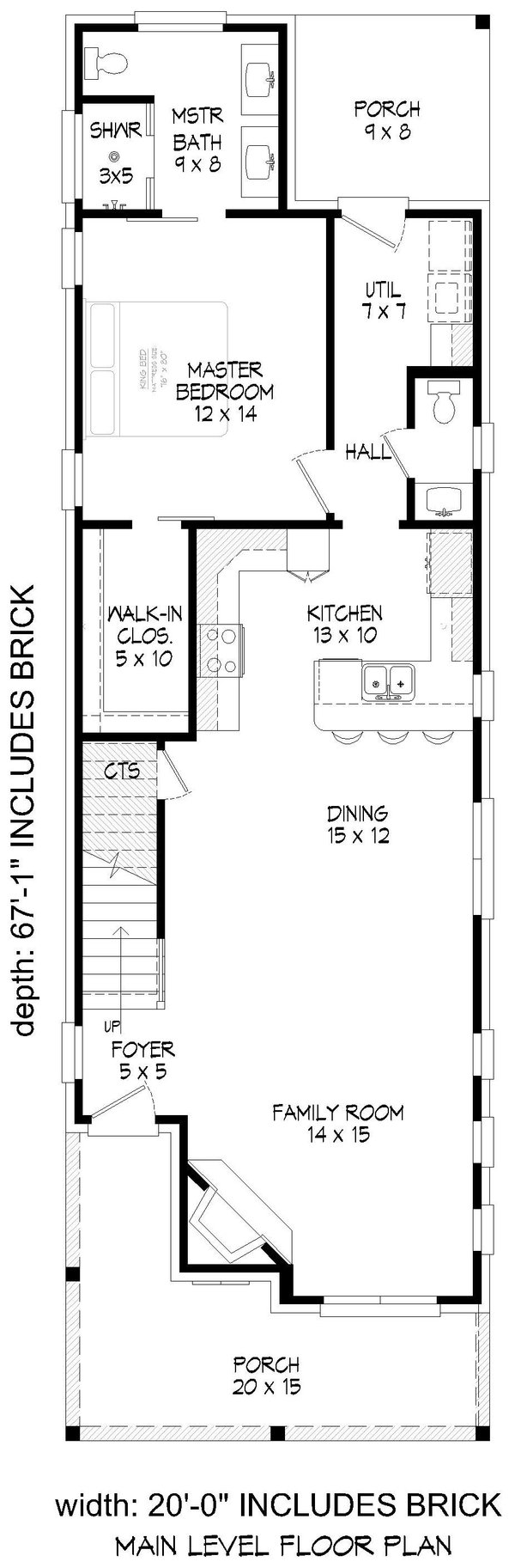 House Blueprint - Traditional Floor Plan - Main Floor Plan #932-1063