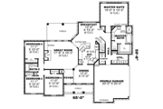 European Style House Plan - 4 Beds 2.5 Baths 2154 Sq/Ft Plan #34-112 