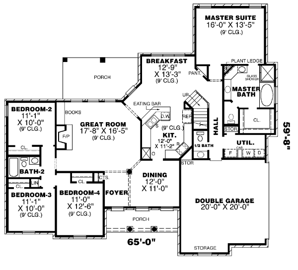 Home Plan - European Floor Plan - Main Floor Plan #34-112
