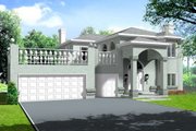 Mediterranean Style House Plan - 4 Beds 3.5 Baths 2627 Sq/Ft Plan #1-636 