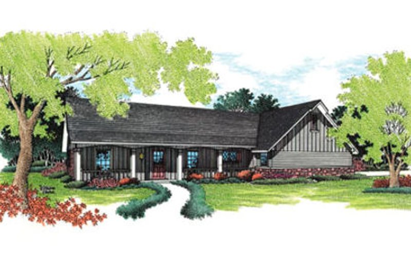 Ranch Style House Plan - 3 Beds 2 Baths 1418 Sq/Ft Plan #45-109