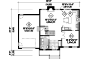 Traditional Style House Plan - 3 Beds 1 Baths 2103 Sq/Ft Plan #25-4676 