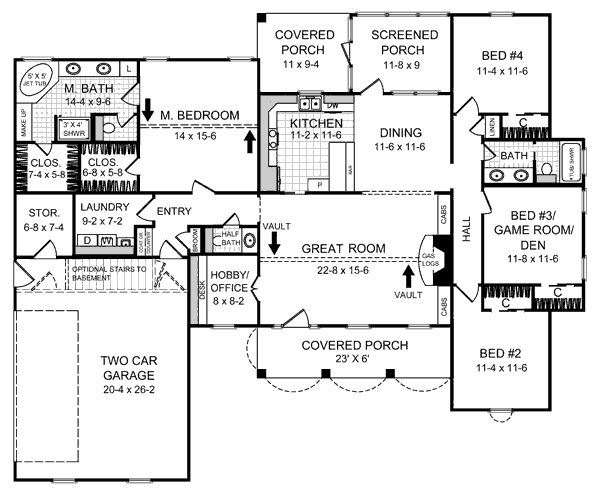 Traditional Floor Plan - Main Floor Plan #21-150