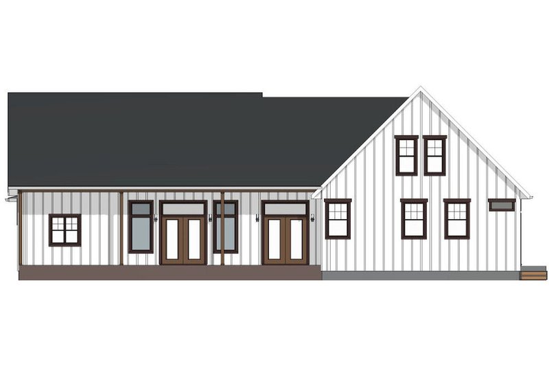 House Blueprint - Exterior - Rear Elevation for Farmhouse House Plan #126-240 - 3 bed, 2.5 bath