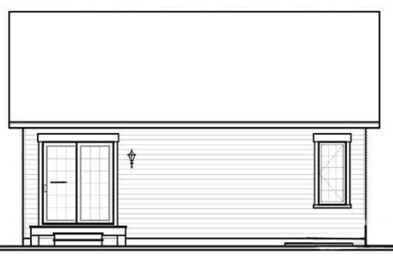 House Blueprint - Exterior - Rear Elevation for Traditional House Plan #23-2197 - 2 bed, 1 bath