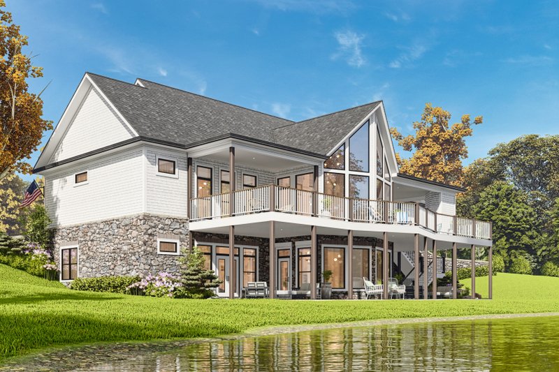 Architectural House Design - Exterior - Rear Elevation 2 for Traditional House Plan #54-710 - 4 bed, 4 bath