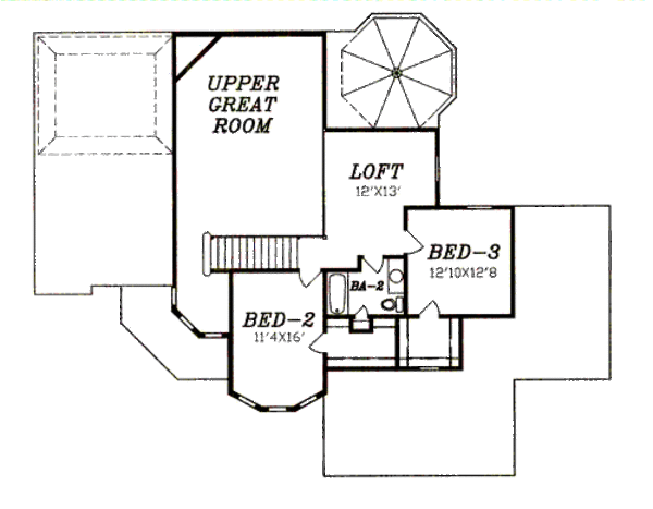 House Plan Design - Traditional Floor Plan - Upper Floor Plan #405-134