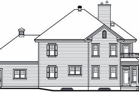 Exterior - Rear Elevation for Traditional House Plan #23-872 - 3 bed, 2.5 bath