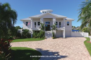 Beach Exterior - Front Elevation Plan #930-530