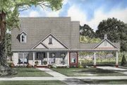 Southern Style House Plan - 3 Beds 2 Baths 1848 Sq/Ft Plan #17-2110 