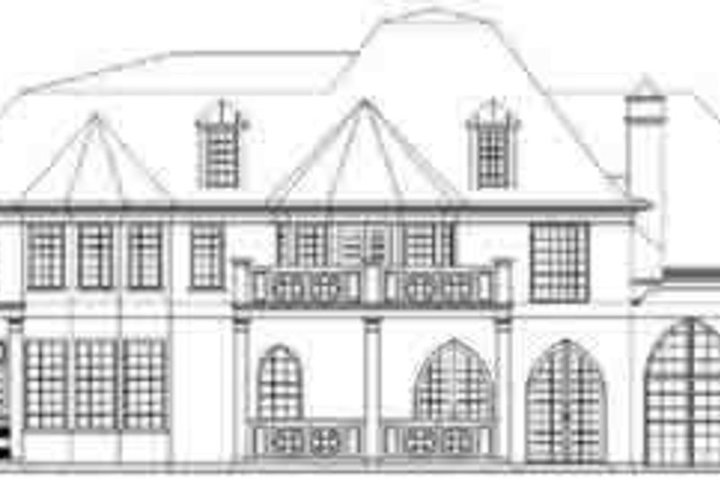 Home Plan - Exterior - Rear Elevation for European House Plan #119-220 - 4 bed, 3 bath