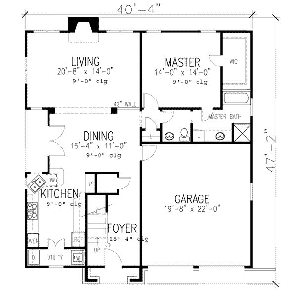 European Floor Plan - Main Floor Plan #410-374