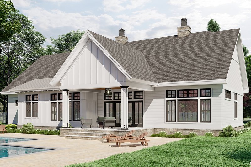 Home Plan - Exterior - Rear Elevation 2 for Farmhouse House Plan #51-1171 - 3 bed, 2.5 bath