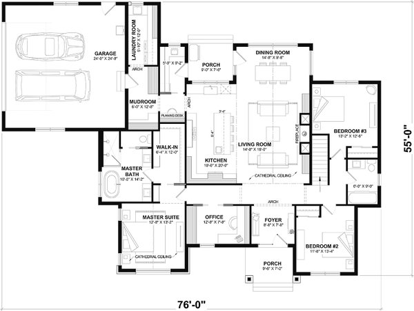 Home Plan - European Floor Plan - Main Floor Plan #23-2884