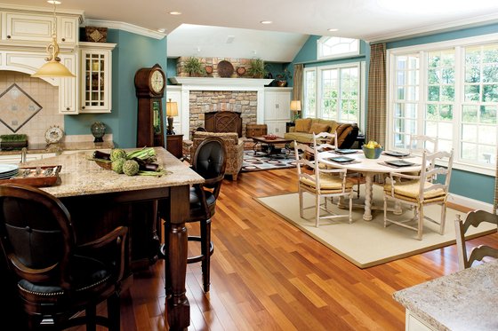 Interior - Family Room 1 for Country House Plan #929-13 - 4 bed, 3 bath