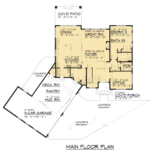 Farmhouse Floor Plan - Main Floor Plan #1066-285