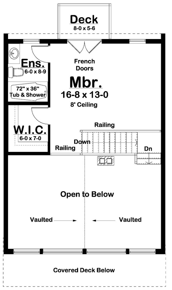 Contemporary Floor Plan - Upper Floor Plan #126-292