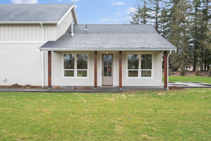 House Plan Design - Exterior - Covered Porch for Barndominium House Plan #1070-207 - 2 bed, 1 bath