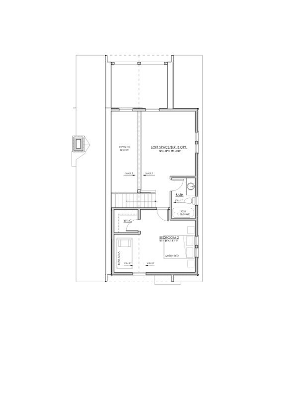 Cabin Floor Plan - Upper Floor Plan #1114-2