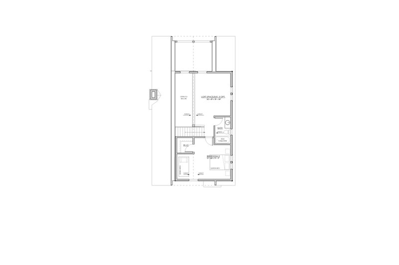 Home Plan - Floor Plan - Upper Floor for Cabin House Plan #1114-2 - 2 bed, 2 bath