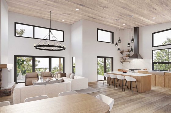 Interior - Family Room for Modern House Plan #924-32 - 3 bed, 3 bath