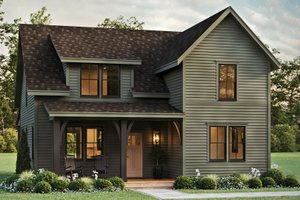 Exterior - Front Elevation for Farmhouse House Plan #461-111 - 3 bed, 2.5 bath
