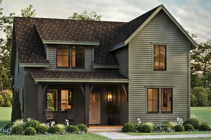 House Blueprint - Farmhouse Exterior - Front Elevation Plan #461-111