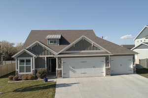 Exterior - Front Elevation 3 for Craftsman House Plan #1060-50 - 4 bed, 3 bath