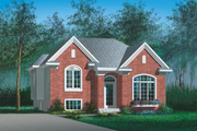 European Style House Plan - 3 Beds 1 Baths 1093 Sq/Ft Plan #25-1007 