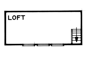 Floor Plan - Upper Floor for Modern House Plan #47-509, 0 bath