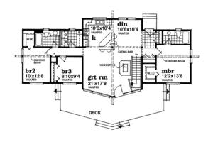 Floor Plan - Main Floor House Plan #47-380 - 3 bed, 2 bath