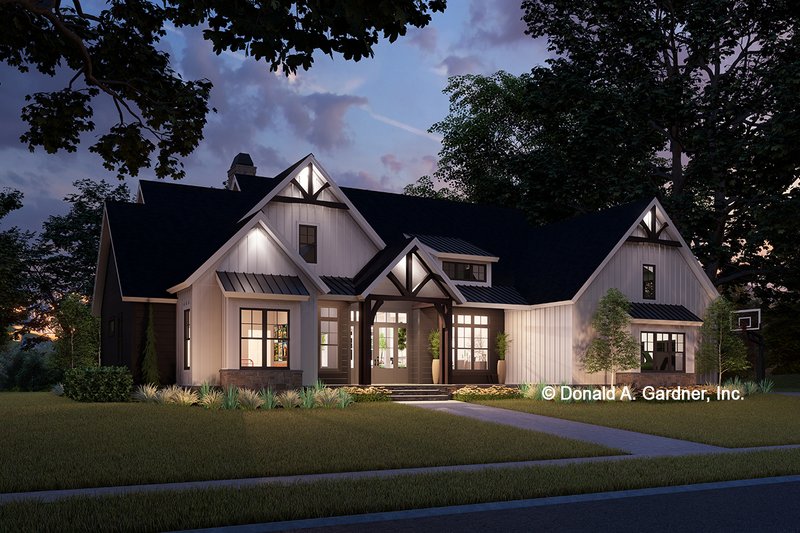 House Design - Exterior - Front Elevation 3 for Ranch House Plan #929-1193 - 3 bed, 2.5 bath