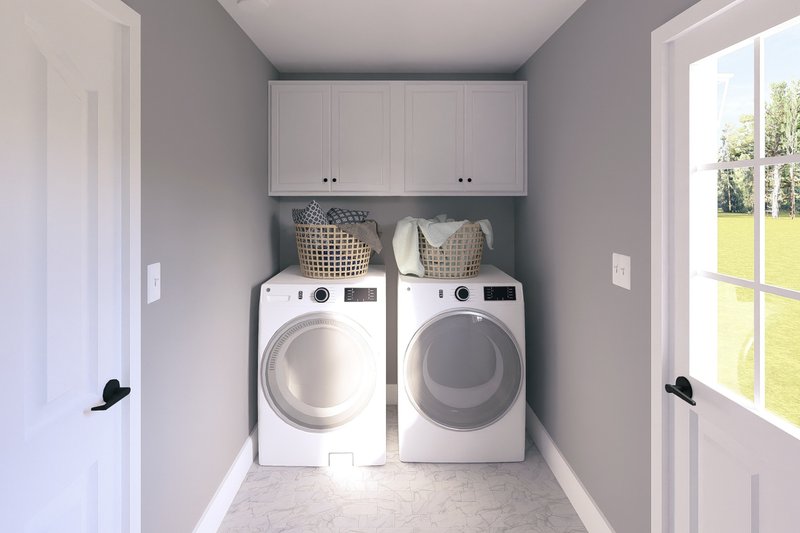 Architectural House Design - Interior - Laundry for Country House Plan #44-203 - 2 bed, 1 bath
