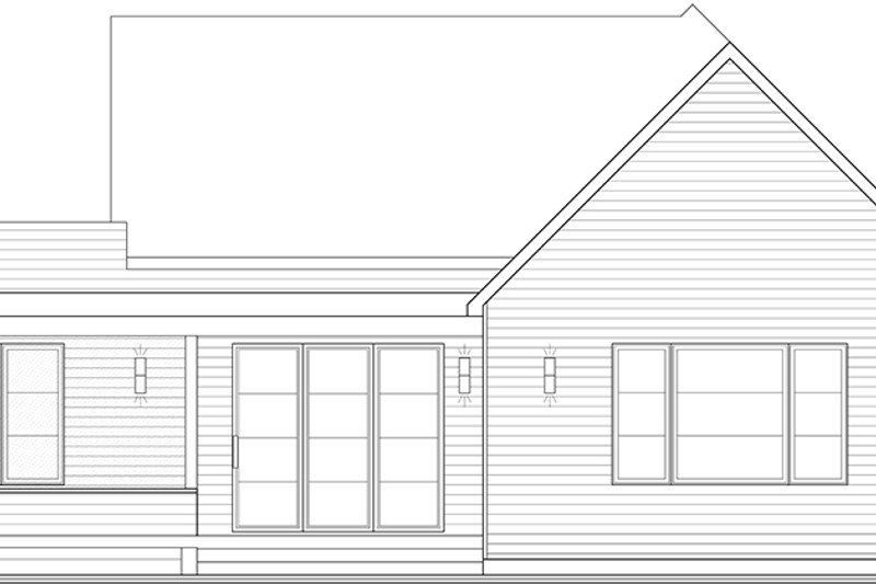 House Blueprint - Exterior - Rear Elevation for Modern House Plan #23-2780 - 2 bed, 2 bath