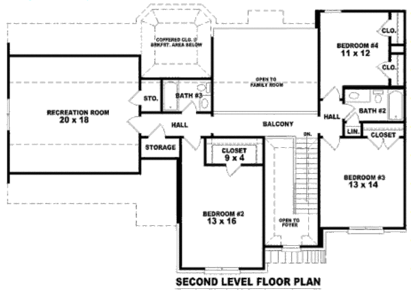 European Floor Plan - Upper Floor Plan #81-13728