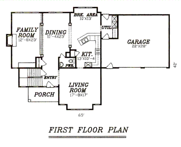 Traditional Floor Plan - Main Floor Plan #405-193