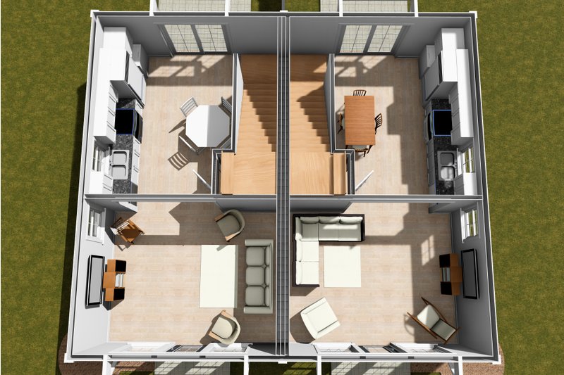 House Plan Design - Floor Plan - Main Floor for Cottage House Plan #513-2297 - 2 bed, 1 bath