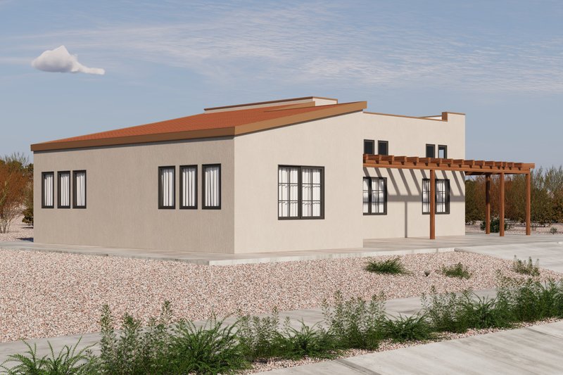 Architectural House Design - Exterior - Other Elevation for Adobe / Southwestern House Plan #1106-47 - 3 bed, 2 bath