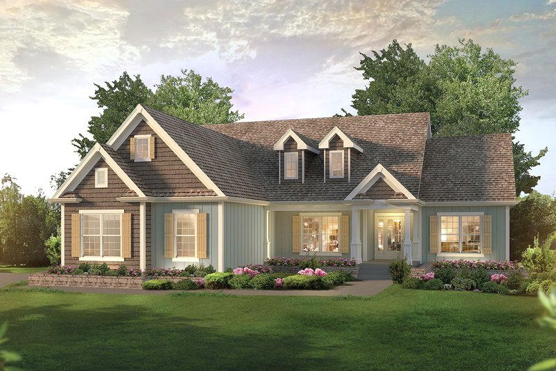 Dream House Plan - Ranch Exterior - Front Elevation Plan #57-664