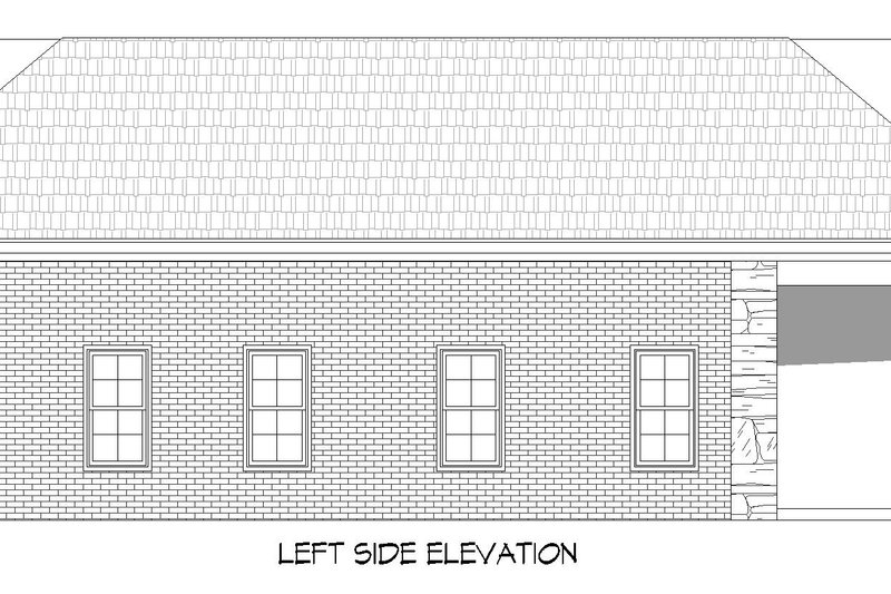 House Blueprint - Exterior - Other Elevation for Southern House Plan #932-849 - 1 bed, 1 bath