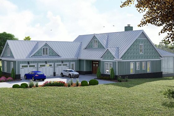 Exterior - Other Elevation for Southern House Plan #932-1180 - 3 bed, 3 bath
