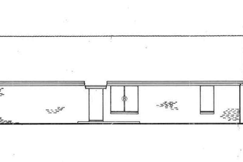Home Plan - Exterior - Rear Elevation House Plan #45-220 - 3 bed, 1 bath