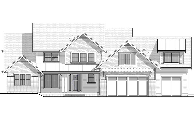 House Design - Exterior - Front Elevation 3 for Farmhouse House Plan #1086-8 - 4 bed, 3.5 bath
