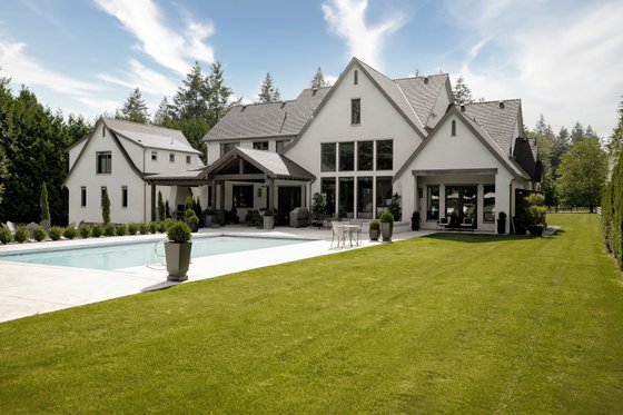 Exterior - Rear Elevation for European House Plan #1114-19 - 6 bed, 4.5 bath